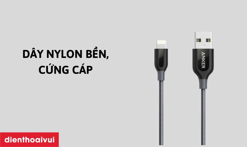 Đặc điểm nổi bật của mẫu c&aacute;p Anker Powerline+ II Lightning (3FT/0.9M) A8452 Đen